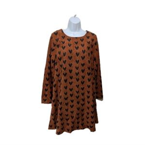 Compania Fantastica A Little Heart To Heart Dress XL Corduroy Long Sleeve #2140